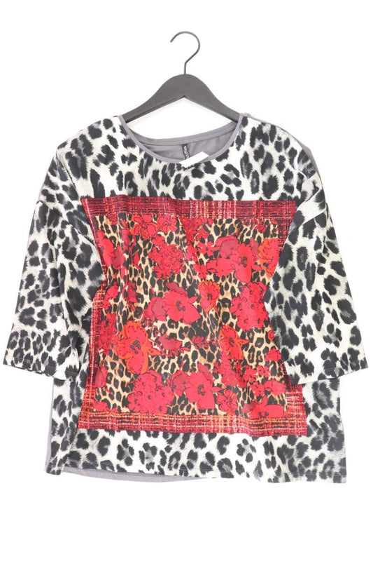 Printshirt Gr. L mit Tierdruck 3/4 Ärmel grau aus Viskose