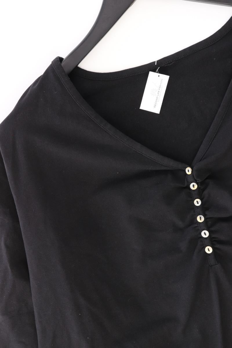 Shirt mit V-Ausschnitt Gr. 50 3/4 Ärmel schwarz
