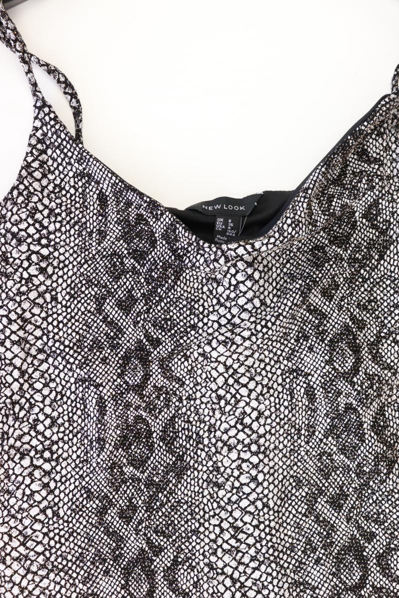New Look Glitzerndes Top Gr. 36 mit Tierdruck mit Glitzer silber