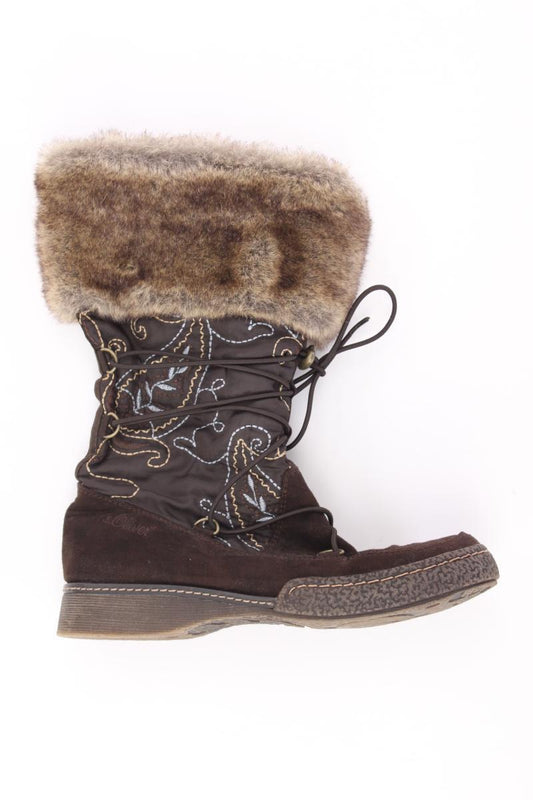 s.Oliver Winterstiefel Gr. 36 braun aus Leder
