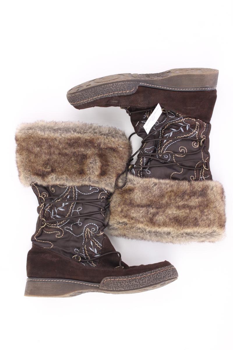 s.Oliver Winterstiefel Gr. 36 braun aus Leder