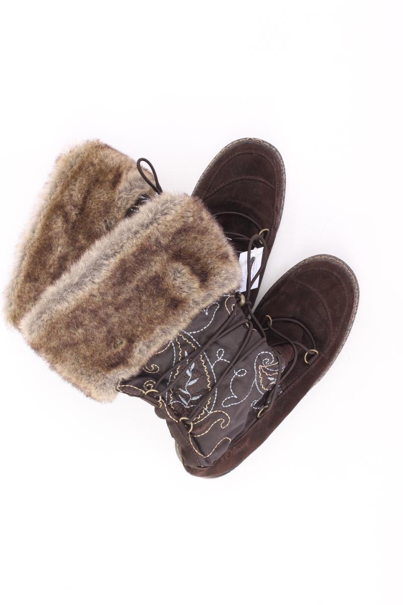 s.Oliver Winterstiefel Gr. 36 braun aus Leder