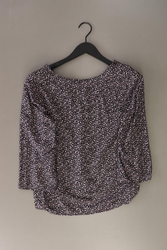 Pieces Classic Bluse Gr. S mit Blumenmuster 3/4 Ärmel schwarz