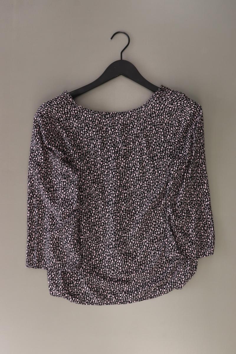 Pieces Classic Bluse Gr. S mit Blumenmuster 3/4 Ärmel schwarz