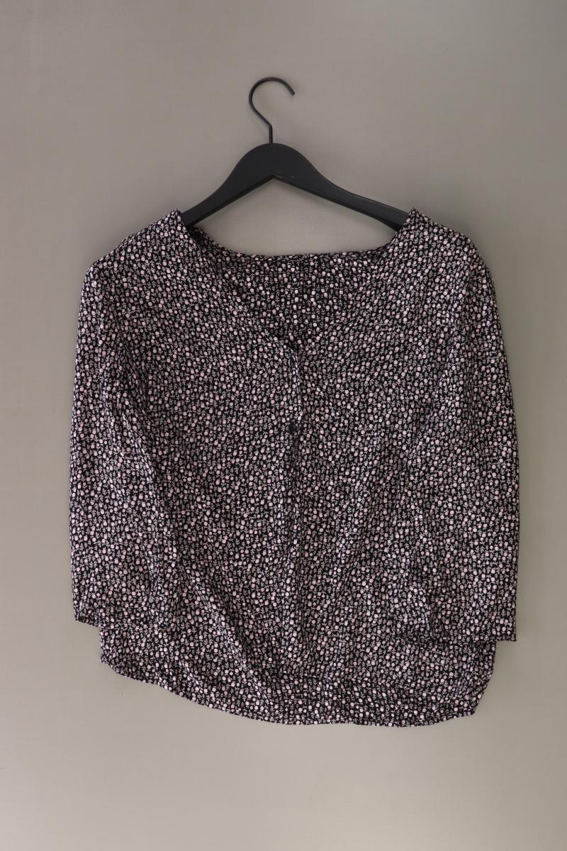 Pieces Classic Bluse Gr. S mit Blumenmuster 3/4 Ärmel schwarz