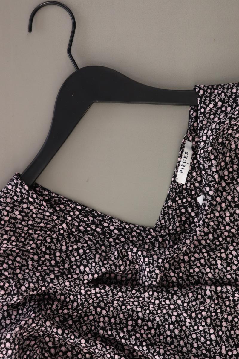 Pieces Classic Bluse Gr. S mit Blumenmuster 3/4 Ärmel schwarz