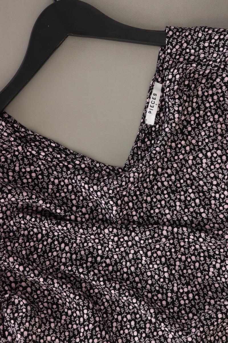 Pieces Classic Bluse Gr. S mit Blumenmuster 3/4 Ärmel schwarz