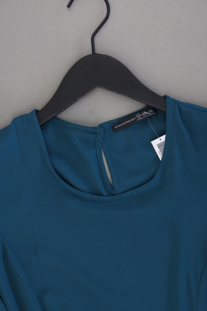 Atmosphere Bluse Gr. 38 Kurzarm blau aus Polyester