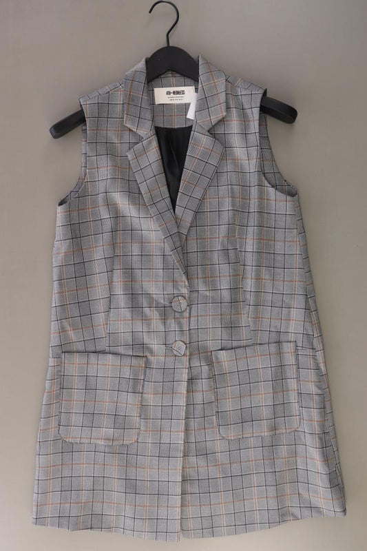 4th Reckless Classic Weste Gr. 40 kariert neuwertig grau aus Polyester