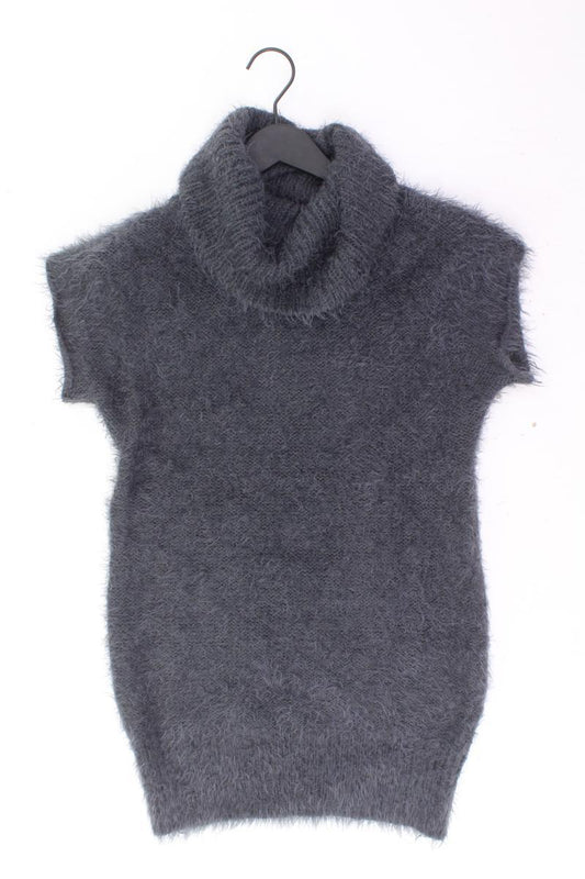 Longshirt Gr. 38 Kurzarm grau aus Wolle