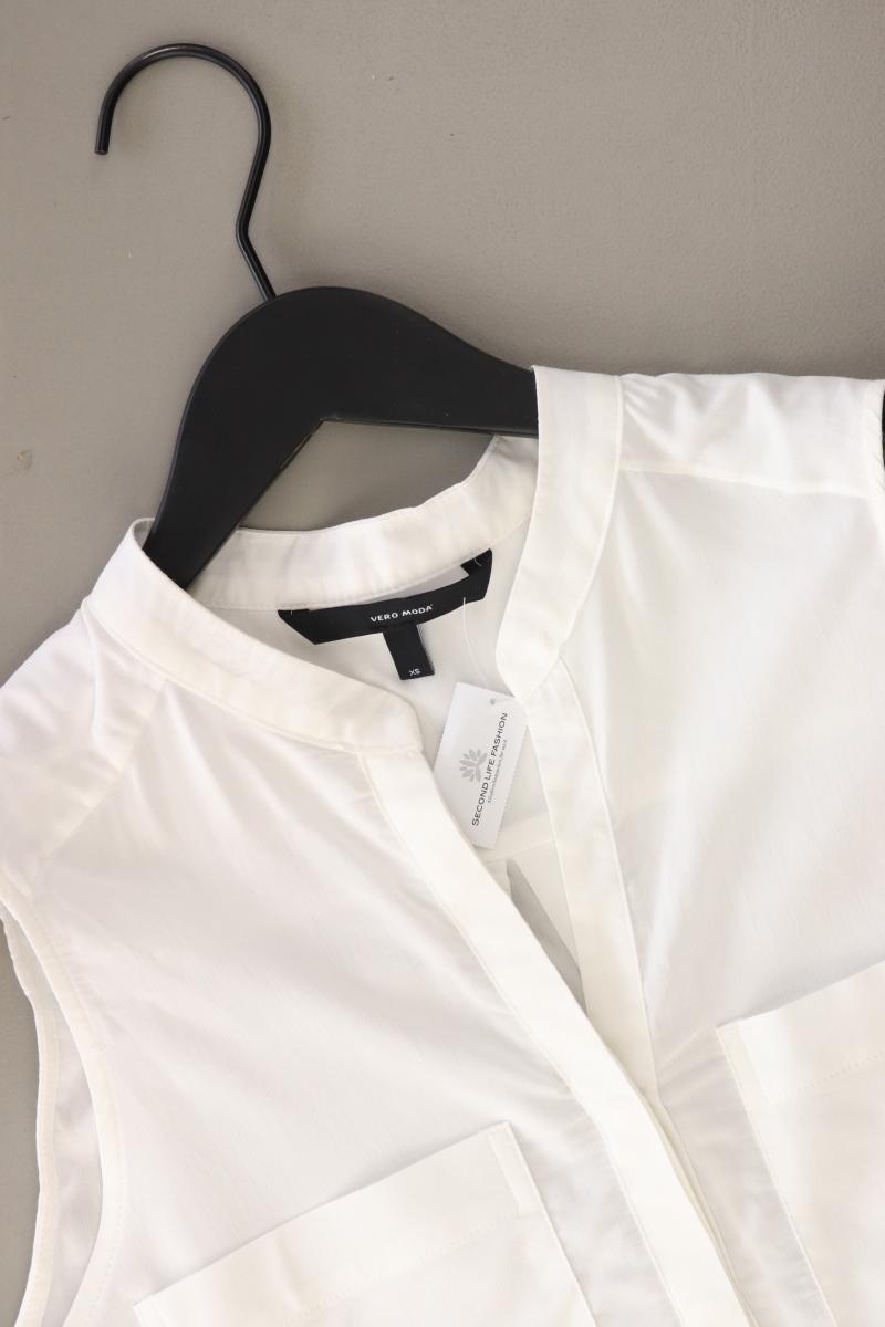 Vero Moda Bluse Gr. XS Ärmellos weiß aus Viskose