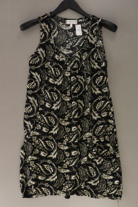 Apricot Trägerkleid Gr. S mit Paisleymuster Ärmellos schwarz aus Viskose