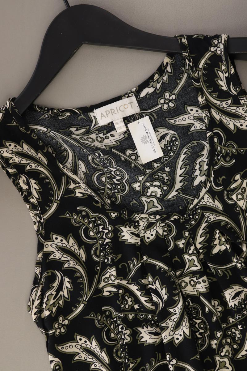 Apricot Trägerkleid Gr. S mit Paisleymuster Ärmellos schwarz aus Viskose