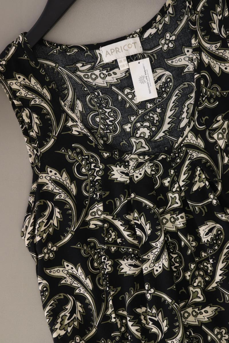Apricot Trägerkleid Gr. S mit Paisleymuster Ärmellos schwarz aus Viskose