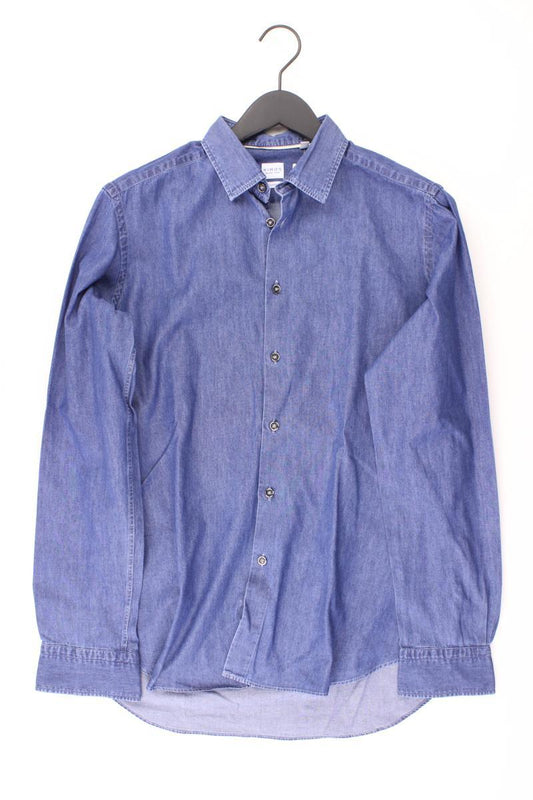 Kiro's Jeanshemd für Herren Gr. Hemdgröße 40 Langarm blau aus Baumwolle