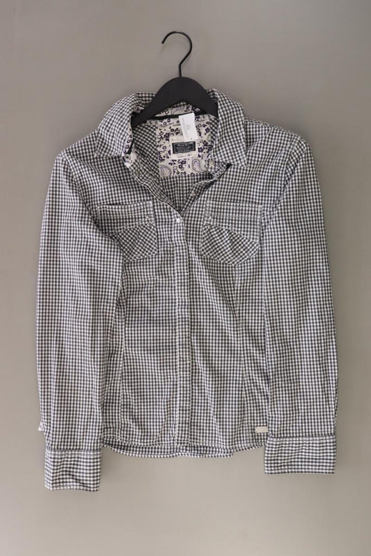 Street One Karobluse Gr. 40 kariert Langarm grau aus Baumwolle