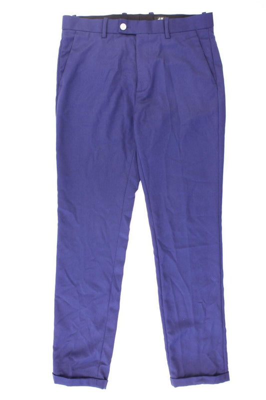 H&M Chinohose für Herren Gr. 48 blau aus Polyester