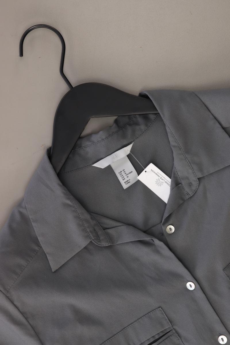 H&M Bluse mit 3/4 Ärmel Gr. 44 grau aus Polyester