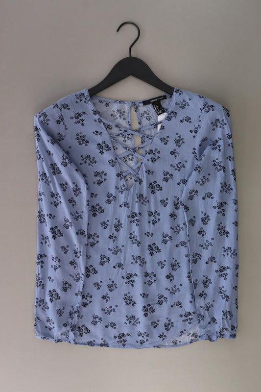 forever 21 Langarmbluse Gr. S mit Blumenmuster blau