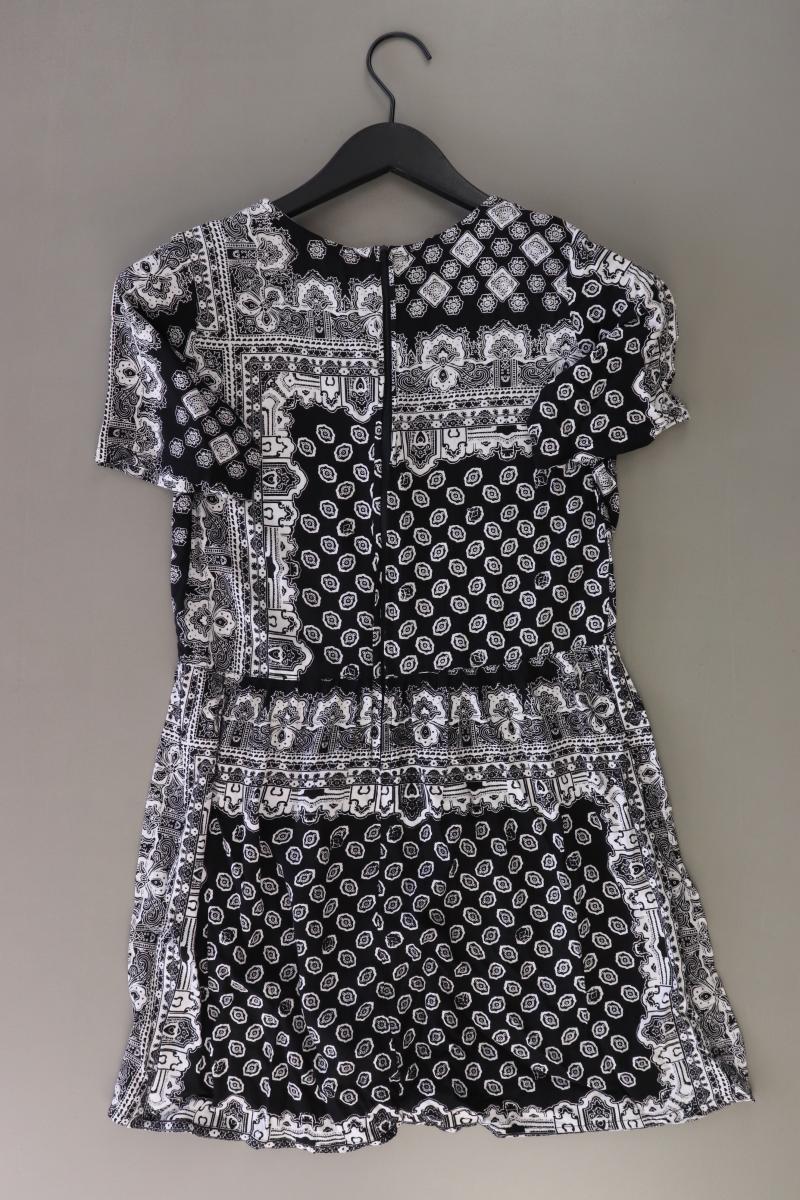 Motel Kleid Gr. S geometrisches Muster Kurzarm schwarz aus Viskose