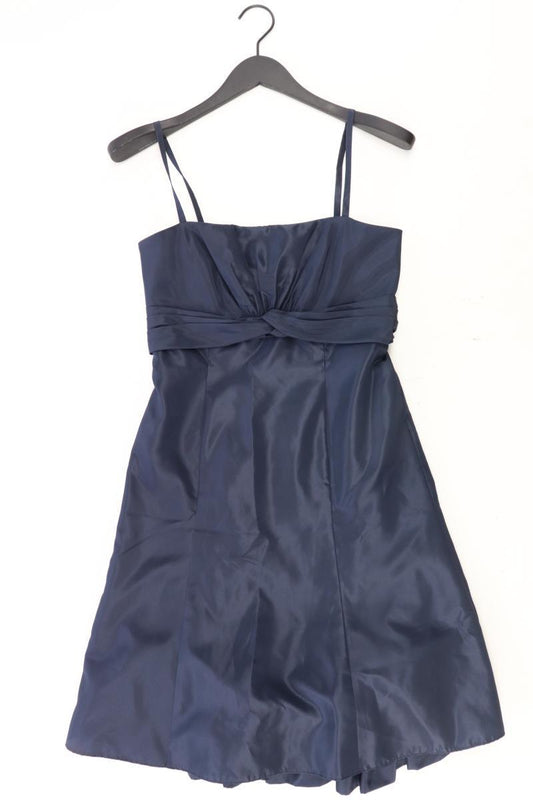 AMBIANCE Abendkleid Gr. 36 Träger blau aus Polyester