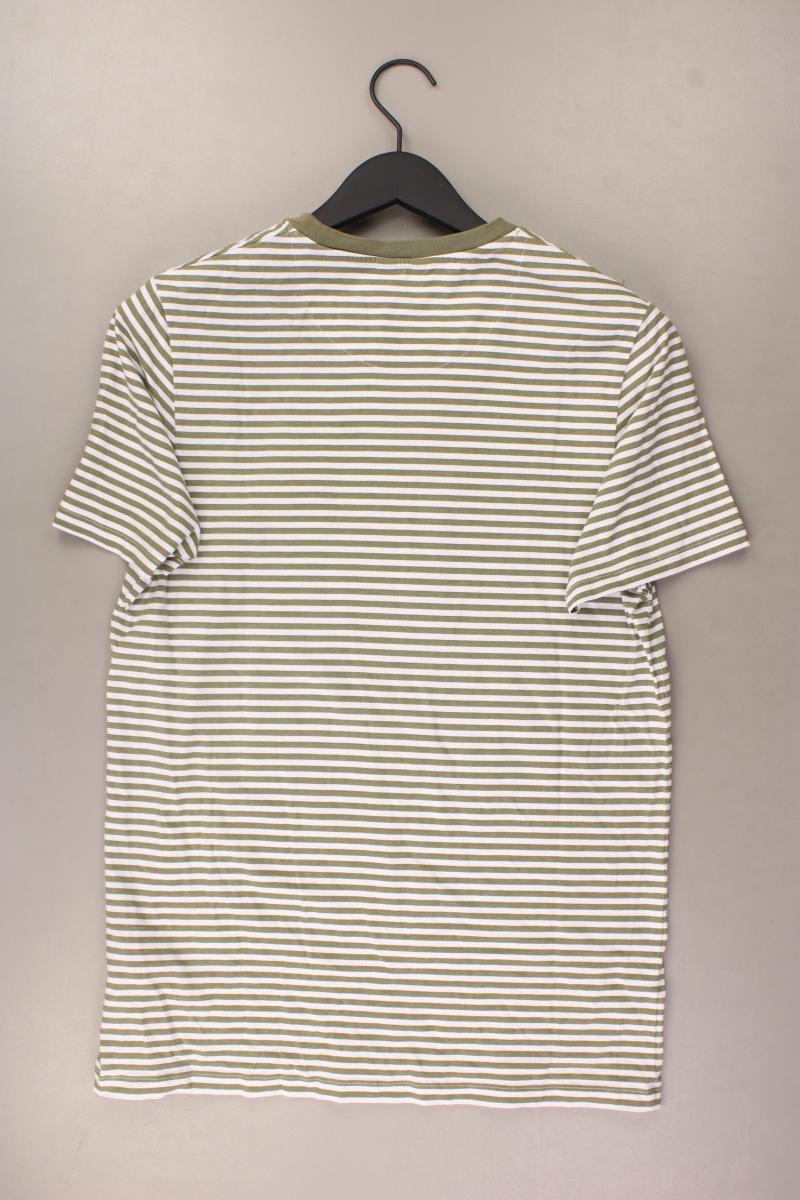 Jack & Jones Ringelshirt für Herren Gr. S gestreift Kurzarm olivgrün