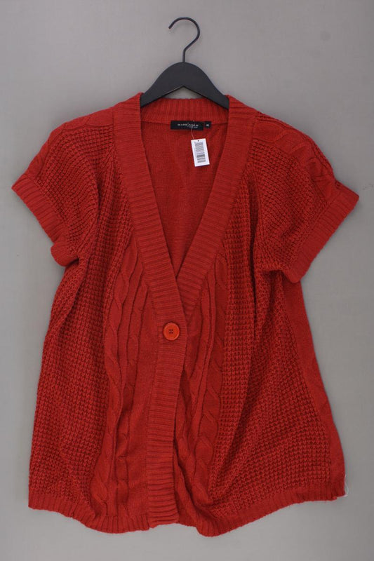 MARK ADAM Strickjacke Gr. 46 Kurzarm orange aus Polyacryl