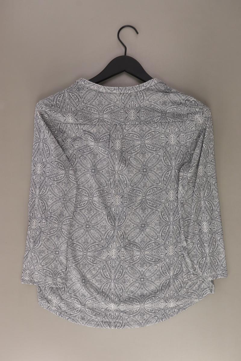 H&M Langarmshirt Gr. S geometrisches Muster grau aus Polyester