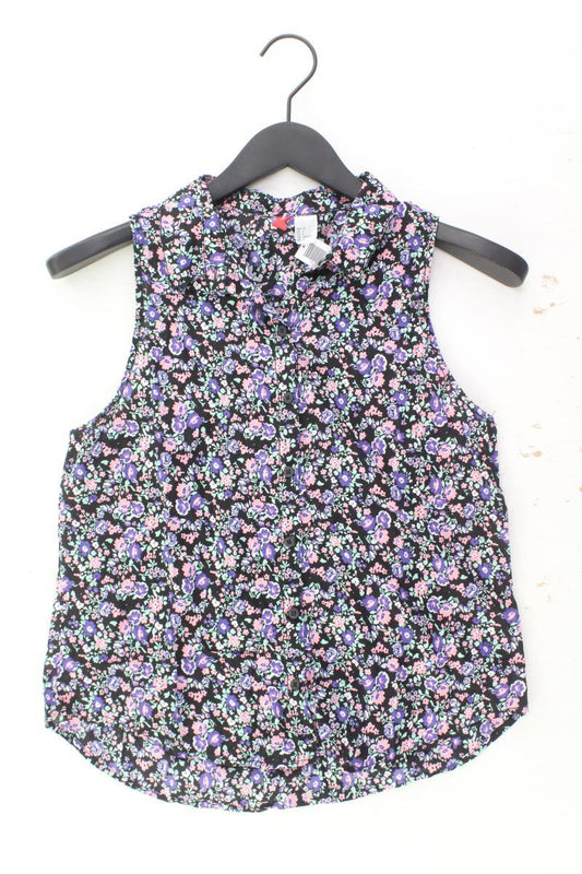 H&M Ärmellose Bluse Gr. 36 mit Blumenmuster mehrfarbig