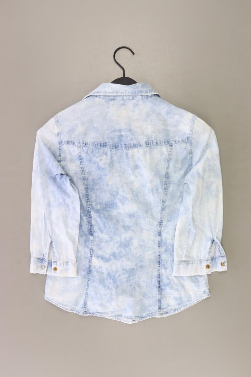 Jeansbluse Gr. 38 3/4 Ärmel mit Nieten blau