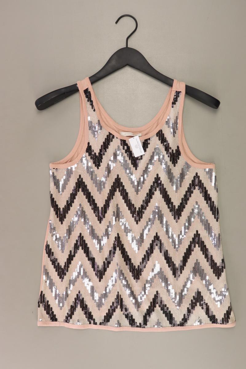 Pieces Trägertop Gr. XS mit Pailletten creme