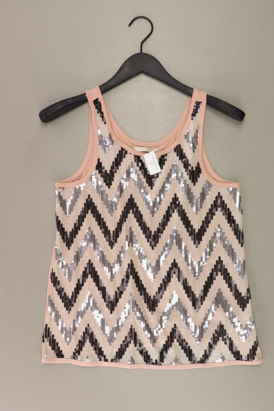 Pieces Trägertop Gr. XS mit Pailletten creme