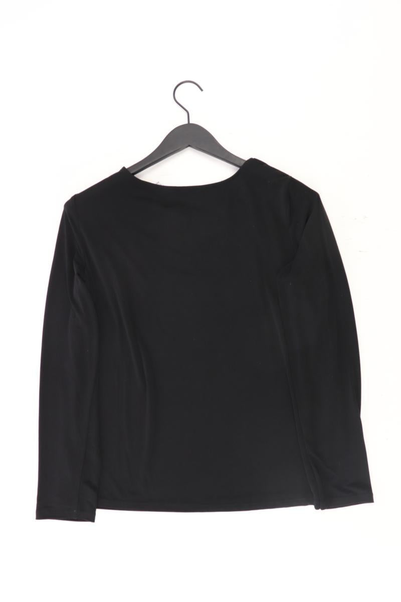 Shirt mit V-Ausschnitt Gr. L Langarm schwarz aus Polyester