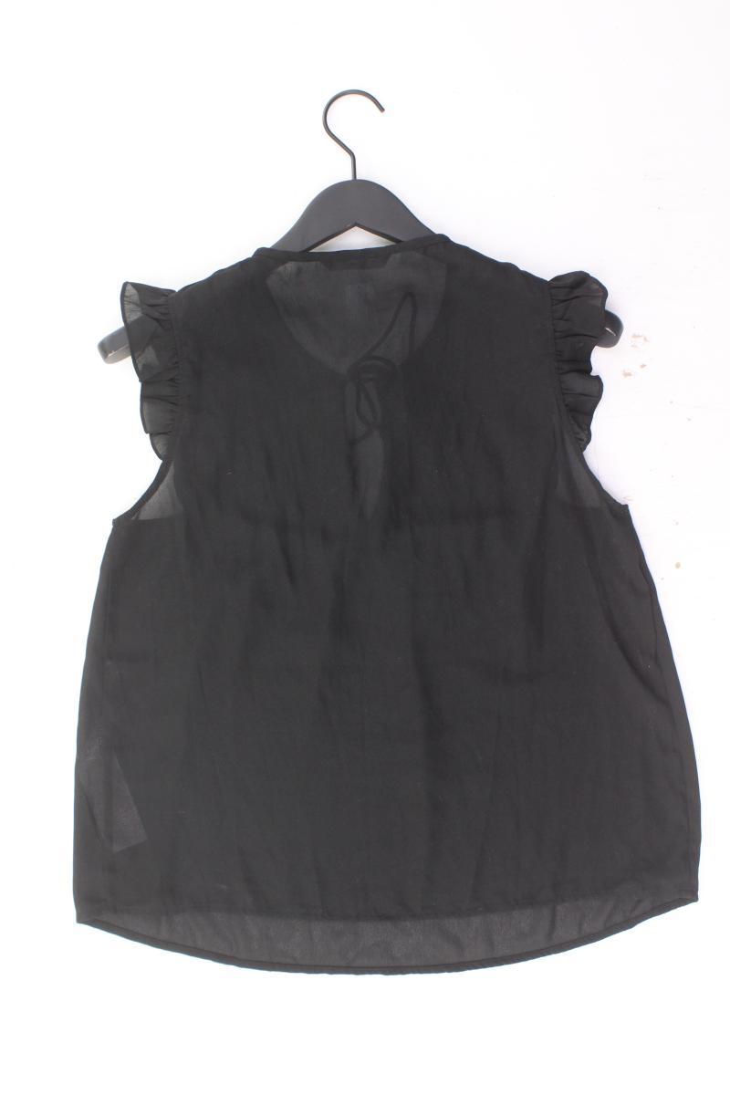 Only Rüschenbluse Gr. 40 Ärmellos schwarz aus Polyester