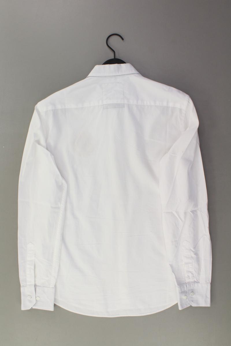 McNeal Langarmhemd für Herren Gr. M weiß aus Baumwolle