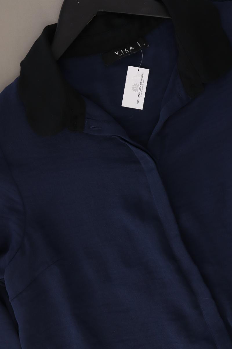 Vila Langarmbluse Gr. M blau aus Polyester