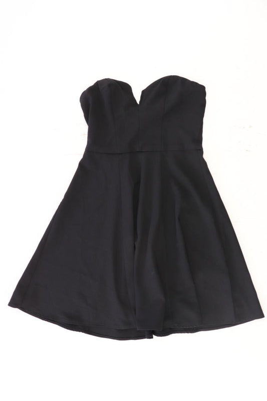 H&M Bandeaukleid Gr. 34 Ärmellos schwarz aus Polyester