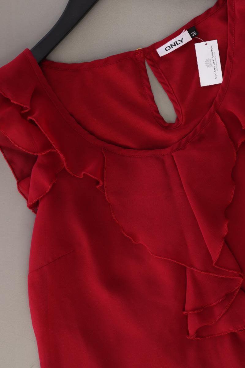 Only Bluse Gr. 36 Ärmellos rot aus Polyester