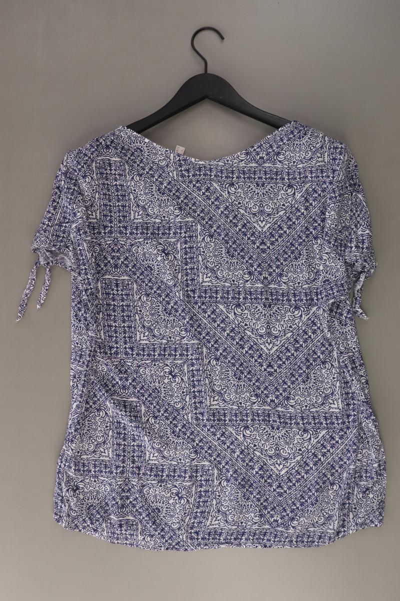 Esprit Kurzarmbluse Gr. 42 blau aus Viskose