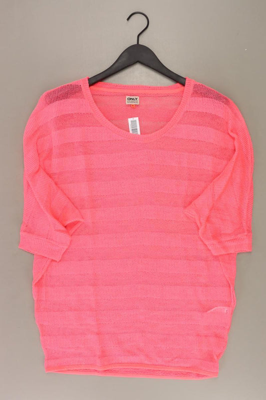Only Pullover neon Gr. M pink aus Polyester