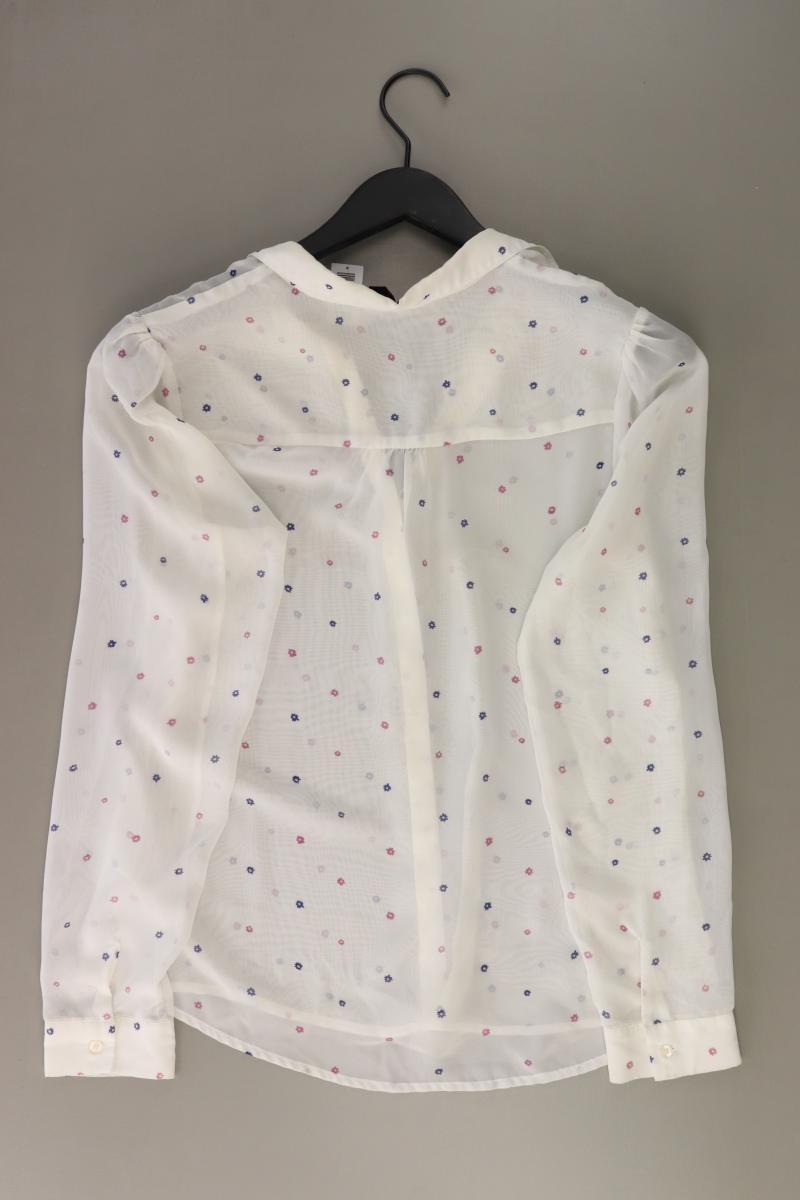 ESP Bluse Gr. L mit Blumenmuster Langarm creme aus Polyester