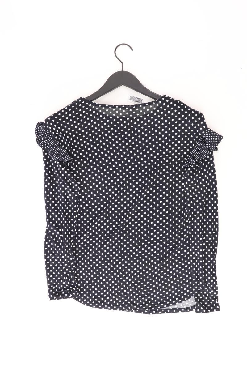 H&M Langarmshirt Gr. S gepunktet blau aus Viskose