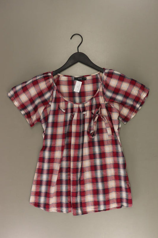 Zero Karobluse Gr. 38 kariert Kurzarm rot aus Baumwolle