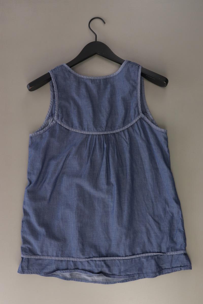 Promod Bluse Gr. 38 Ärmellos blau aus Baumwolle