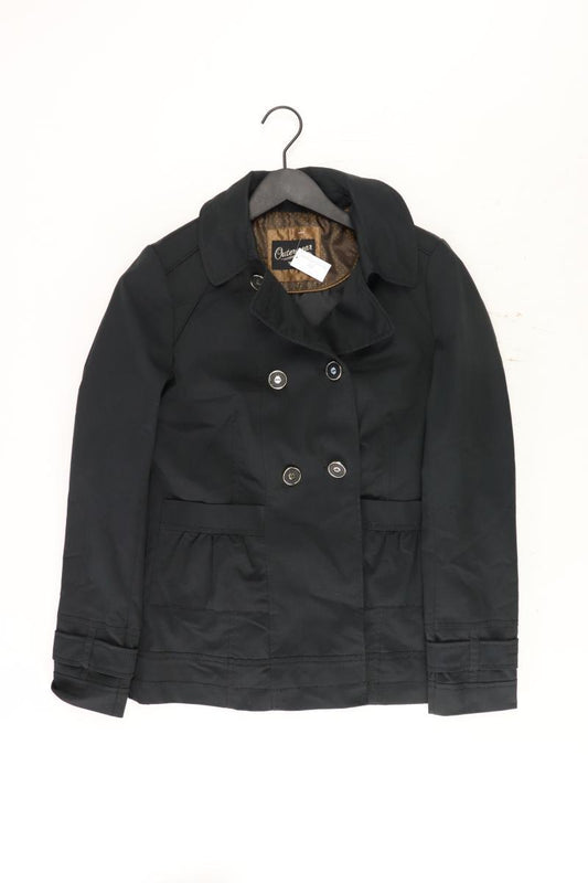 Trenchcoat Gr. 38 schwarz aus Baumwolle