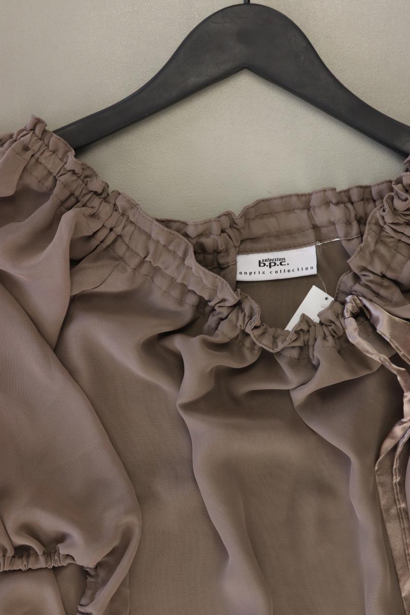 Bon Prix Chiffonkleid Gr. L neuwertig 3/4 Ärmel mit Carmen-Ausschnitt braun