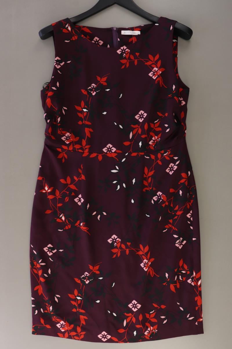 Betty & Co. Bleistiftkleid Gr. 40 mit Blumenmuster Ärmellos lila aus Polyester