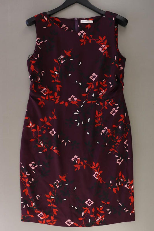 Betty & Co. Bleistiftkleid Gr. 40 mit Blumenmuster Ärmellos lila aus Polyester
