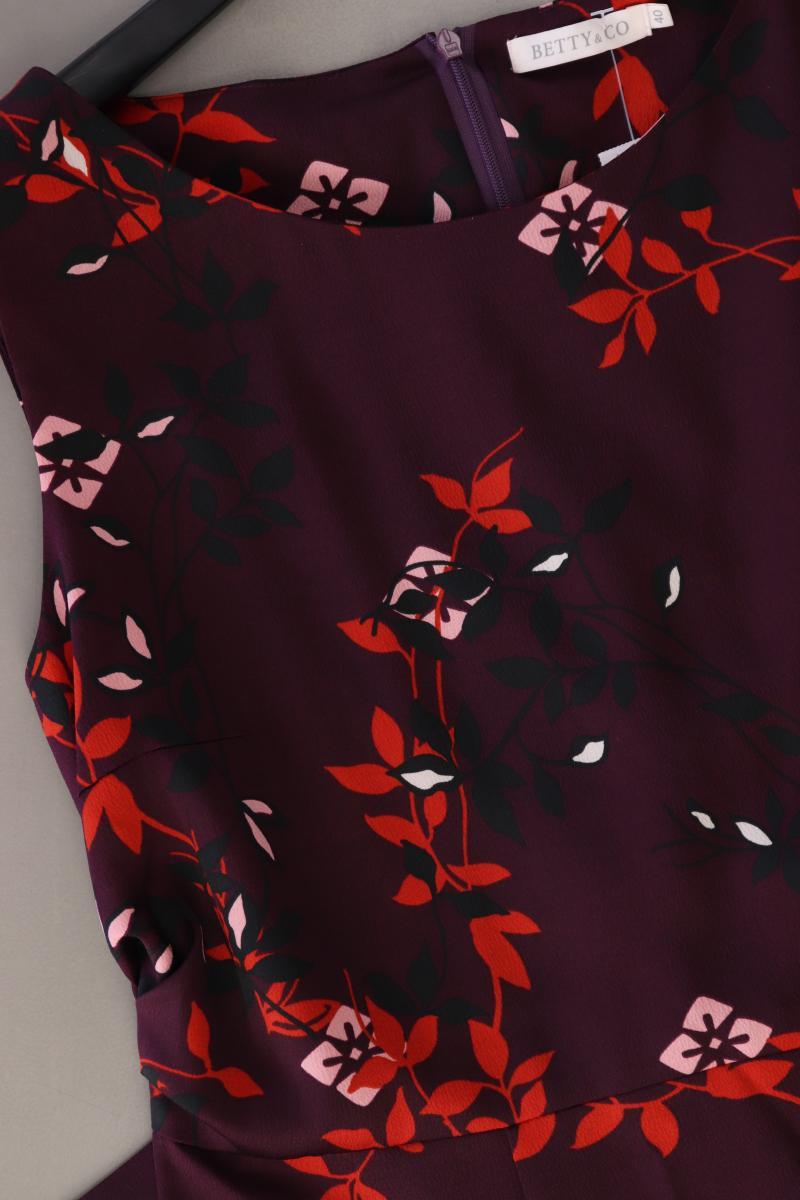 Betty & Co. Bleistiftkleid Gr. 40 mit Blumenmuster Ärmellos lila aus Polyester