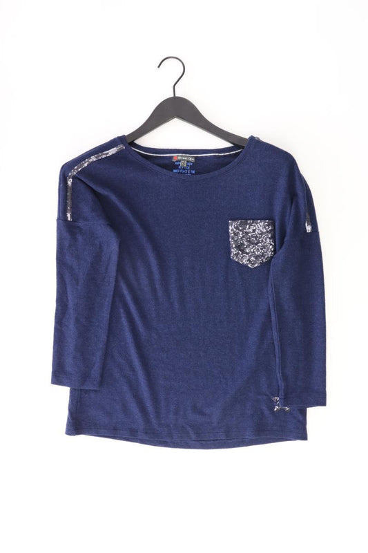 Street One Feinstrickpullover Gr. 38 mit Pailletten blau